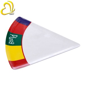 Sebest Factory 2025 New Style Hot Selling Cheap Custom Design 9.5" Triangle <strong>Pizza</strong> <strong>Plate</strong> Melamine Triangle <strong>Pizza</strong> <strong>Plates</strong> - Product Image 1