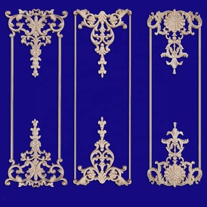 Ornements de <span class=keywords><strong>porte</strong></span> anciens Appliques en bois Onlays Décoration de meubles en bois Onlays - Product Image 2