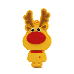 الترويجي تجار الأيائل الكرتون محرك فلاش USB 4GB 8GB 16GB شعار مخصص البسيطة U القرص الحيوان الغزلان هدية الكريسماس - Product Image 2