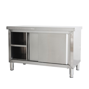 2022 Professional Stainless Steel Restaurant Dining Table Work Table <strong>Worktable</strong> With Cabinet - Product Image 4