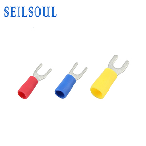 De cobre puro de la horquilla Tipo de sarro, un plástico eléctrico recubierto de alambre de estaño conectores dobles Terminal - Product Image 6