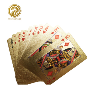 Hoja de oro de Poker de oro tarjetas 24 K Chapado en Poker juegos de mesa de plástico a prueba de agua jugando a las <span class=keywords><strong>cartas</strong></span> - Product Image 4