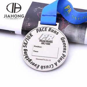 Personnaliser course argent sport rythme tourne médaille - Product Image 4