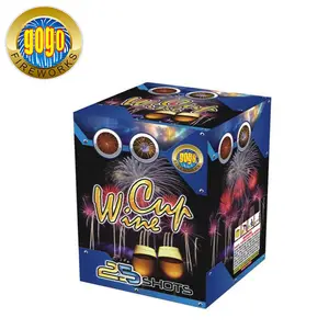 LiuYang 0.8" 25s Wine Cup Cakes Fireworks 25 Shot Cakes Fireworks Produce Ready To Ship