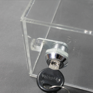 Rõ Ràng Tùy Chỉnh Thực Hiện Đóng Góp Minh Bạch Thẻ Kinh Doanh Acrylic Hiển Thị Lá Phiếu Gợi Ý Hộp Với Khóa - Product Image 6