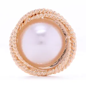 Big supplier flat back cover button wholesale pearl decoration button for clothing