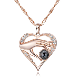 DY 100 diferentes <span class=keywords><strong>idiomas</strong></span> <span class=keywords><strong>te</strong></span> <span class=keywords><strong>amo</strong></span> imagen personalizada joyería foto Nano proyección collar - Product Image 2