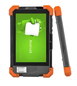 Highton fábrica más barato de 7 pulgadas de 10000 mAh batería de la batería resistente Android tablet PC 4G LTE y tabletas con NFC 2D código de barras de huellas dactilares