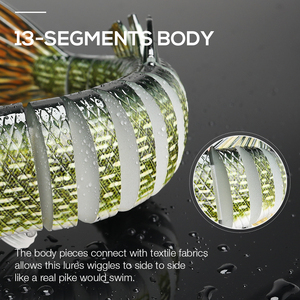 <span class=keywords><strong>Leurre</strong></span> de pêche de 30 cm, 205 g, multi-<span class=keywords><strong>articulé</strong></span>, 13 segments, pour <span class=keywords><strong>brochet</strong></span>, muskie, swimbait, crankbait, appât dur pour poissons avec deux hameçons triples - Product Image 4
