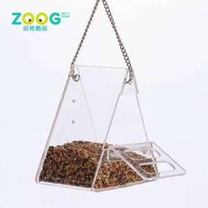 Novidade cantarolando acrílico transparente janela pássaro alimentador alimento - Product Image 3