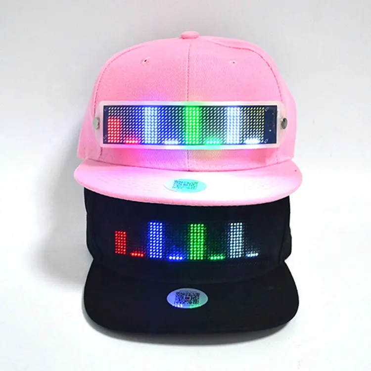 LINLI סין סיטונאי מוסיקה סאונד הופעל LED אור פנל כובע כובע