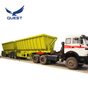Venta caliente de transporte de carbón <span class=keywords><strong>tren</strong></span> <span class=keywords><strong>B</strong></span> Interlink remolque Dumper remolques hidráulico del remolque del camión de Mongolia - Product Image 5