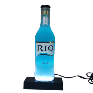 10 đèn trắng hình chữ nhật màu đen nhựa LED ánh sáng cơ sở pha lê Hiển thị cảnh quan nhỏ khắc pha lê 3D - Product Image 2