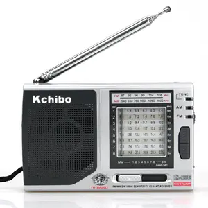 Hoge Gevoelige Draagbare Sw Mw Fm10 Band Kchibo Radio Met Oortelefoon Jack