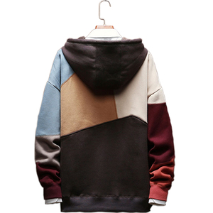 Nuevo diseño de manga larga Color Multi bloques Jersey <span class=keywords><strong>botín</strong></span> caída de hombro Premium Sudadera con capucha - Product Image 2