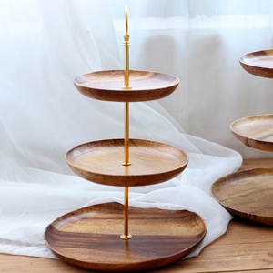 Présentoir en bois écologique à 3 niveaux pour gâteaux, 4 niveaux, mini présentoir à cupcakes en papier <span class=keywords><strong>individuel</strong></span>, pour mariage, tour eiffel, pièces - Product Image 2