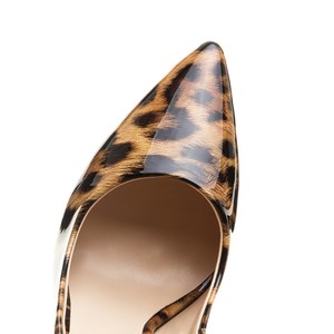 OEM/ODM Escarpins en PU à imprimé léopard pour femmes Zapatos De Mujer Chaussures de soirée à enfiler avec bout pointu et talons hauts personnalisés - Product Image 6
