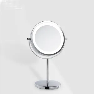 Specchio per il trucco con specchio luminoso a LED cosmetico rotondo di alta qualità con Logo