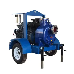 TX 4 Inch 204m3/h trailer mobile diesel engine sewage water pump