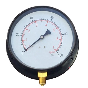 0-7KG/CM2 और साई काले स्टील 6 इंच दबाव नापने का यंत्र