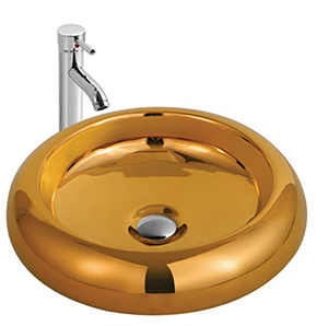 Venta caliente hotel utilizado anteriormente contra baño al aire libre de oro de lavabo - Product Image 6