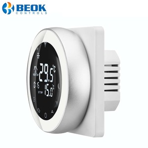 <span class=keywords><strong>Beok</strong></span> Round-Termostato de bobina de ventilador con pantalla táctil, modos de ventilación, refrigeración y calefacción, a la vez - Product Image 3