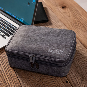 3-laags Multifunctionele Digitale Opbergtas Stoffen Reisorganisator Voor Elektronische Accessoires Datakabel Garderobe Ruimte