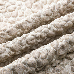 Nuevo diseño de tejido jacquard 3D efecto piedra patrón 100% de tapicería de poliéster tela de la cortina para sofá - Product Image 3