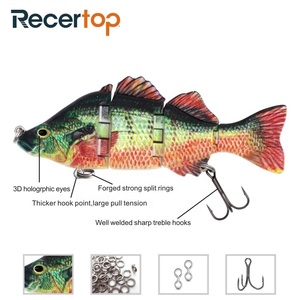 Isca de pesca de metal forte articulada, 4 seções murray bod - Product Image 4