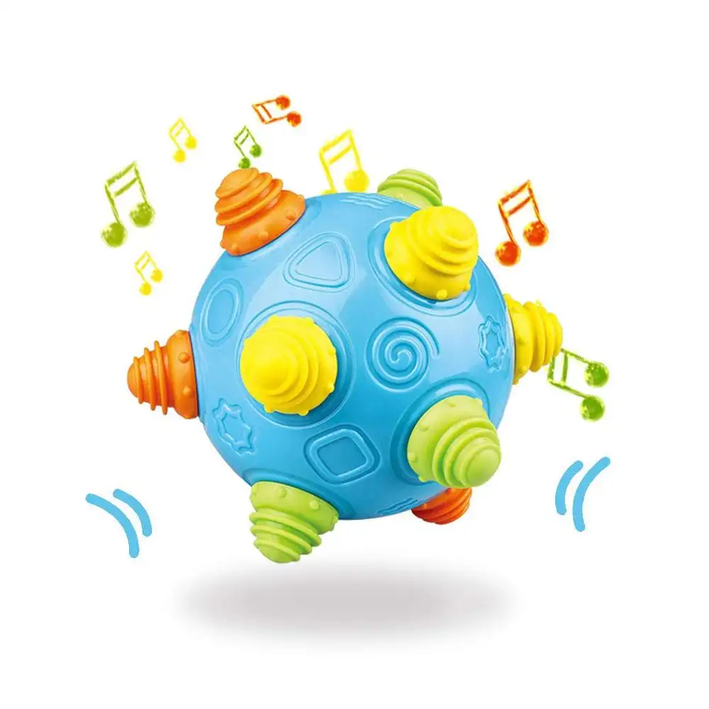 Bebek müzik sarsıntı dans topu oyuncak, BPA ücretsiz zıplayan duyusal gelişim için erkek ve kız