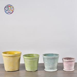 decoración de jardín mini mate cerámica pote de flor/decoración del hogar jardinería jardinera pequeña para bodas - Product Image 1