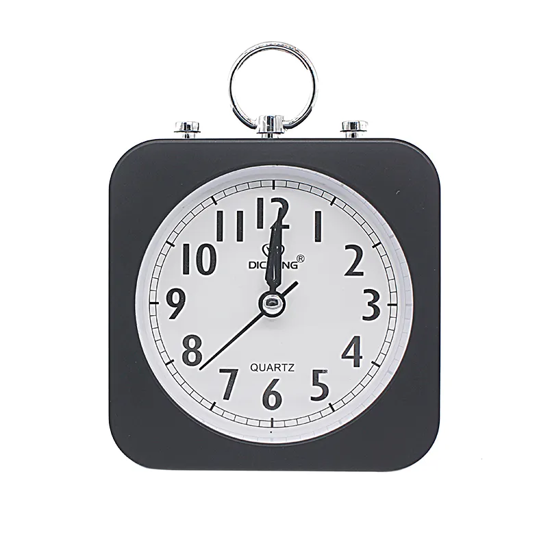 Creative candy lazy square black electric digital wall clock desktop simple wind clock swing alarm clock
