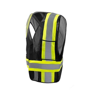 Schwarz Serie ANSI Class2 Zurück Kreuz Sicherheit Weste Stoff Hallo Nämlich Sicherheit Weste - Product Image 2