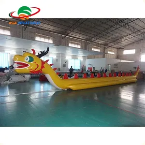 Best quality inflatable towable dragon boat water banana towable boat inflatable