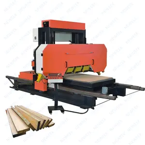 NEWEEK CNC woodworking using horizontal band saw machine for cutting tree trunk