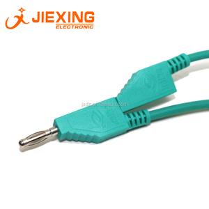 Connecteur <span class=keywords><strong>banane</strong></span> 4 mm avec fil 1 m, câble de 1 mètre mâle vers mâle, type empilable en nylon, fil en silicone - Product Image 6