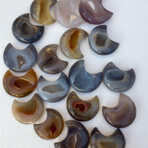 ขายส่งธรรมชาติที่ไม่ซ้ํากันเครื่องประดับที่สวยงามอาเกตธรรมชาติ Geode ดวงจันทร์และดวงดาวสําหรับขาย - Product Image 3