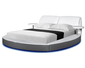 <span class=keywords><strong>Letto</strong></span> <span class=keywords><strong>rotondo</strong></span> moderno europeo in pelle Pu durevole struttura del <span class=keywords><strong>letto</strong></span> rotonda King Size - Product Image 1