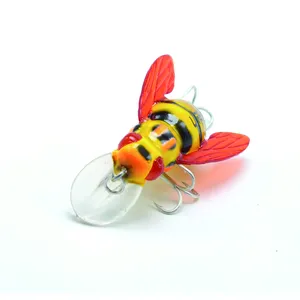 Insectos señuelo de pesca cuchara lubina Artificial abeja señuelo de pesca