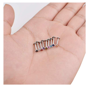 CZ Gemma Con Filettatura Interna 16g Labret Della Vite Prigioniera Tragus <span class=keywords><strong>Piercing</strong></span> Cartilagine <span class=keywords><strong>Orecchino</strong></span> - Product Image 4