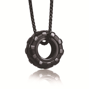 Maschio Punk Style In Acciaio Inossidabile Monili Hippie Nero Pneumatico Auto Pendente Della Collana - Product Image 1