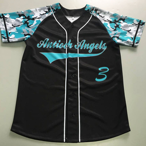 2018 sublimación 100% malla de poliéster moda Jersey de béisbol barato blanco Jersey de béisbol - Product Image 3