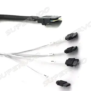 Kabel SAS untuk Kartu RAID MiniSAS SFF8087 Ke SATA (SAS 36pin Ke SATA 7pin) Kabel SFF-8087 Ke SATA