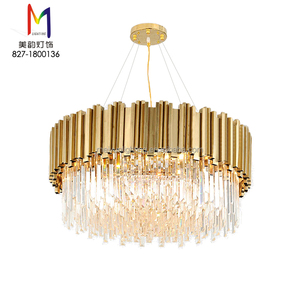 De lujo contemporáneo moderno de sala comedor de oro vestíbulo imperio candelabro de cristal - Product Image 3