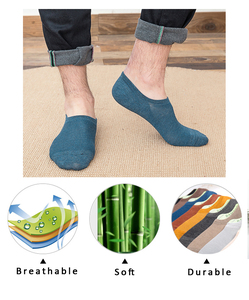 Hot Selling Breathable Cooldry Custom Logo Bamboo Fiber <strong>Socks</strong> <strong>Men's</strong> <strong>White</strong> Black Charcoal Mesh No Show Low Cut <strong>Socks</strong> for Summer - Product Image 6