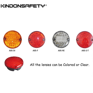 Emark approvato 95mm 3.74 pollici tonda fendinebbia posteriore indicatore di direzione luce di arresto DC12V rosso ambra A95 - Product Image 6