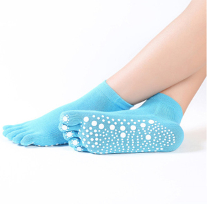 Professionnel anti-dérapage à bout ouvert <span class=keywords><strong>en</strong></span> <span class=keywords><strong>coton</strong></span> chaussettes de yoga, cinq doigts yoga fitness produits dans 2019 - Product Image 6