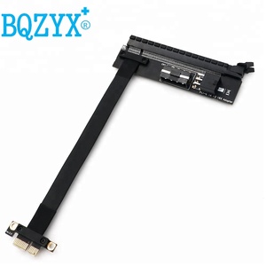 BQZYX alta calidad <span class=keywords><strong>PCI</strong></span>-e <span class=keywords><strong>PCI</strong></span> Express 1X a 16X tarjeta gráfica cable de extensión con 4Pin y ATX 6Pin entrada de energía conector - Product Image 1