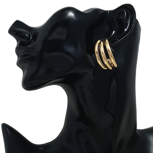 Mode Gold Ohrringe einfacher Schmuck für Frauen täglich tragen Creolen Großhandel N94288