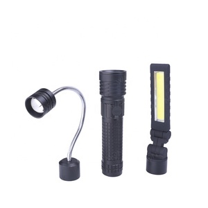 Đèn Làm Việc Cổ Ngỗng Linh Hoạt 3 Trong 1 Hàng Đầu + Đèn COB Xoay + Đèn Pin Led Đa Năng T6 10W Đèn Pin Sạc USB - Product Image 2